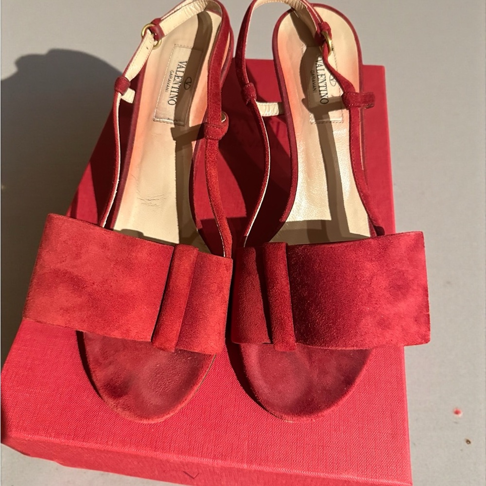 Valentino Garavani Women's Red Suede Heels